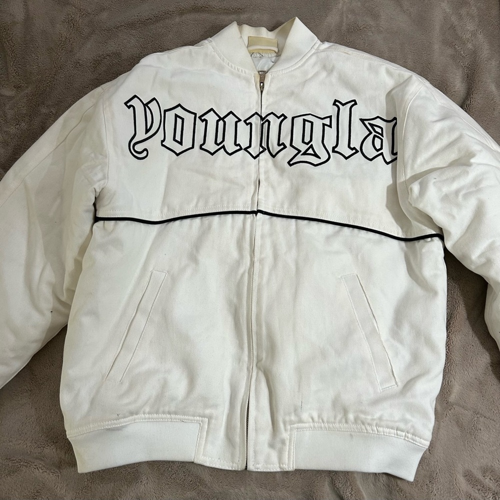 YoungLA Cream Bomber Jacket